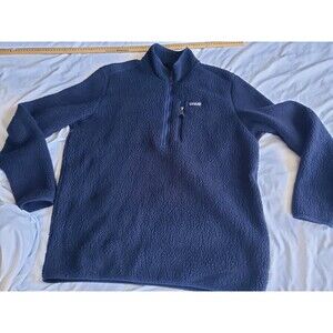 Patagonia Better Sweater Mens XL Blue Fleece Knit Face 1/4 Zip Hiking Pocket